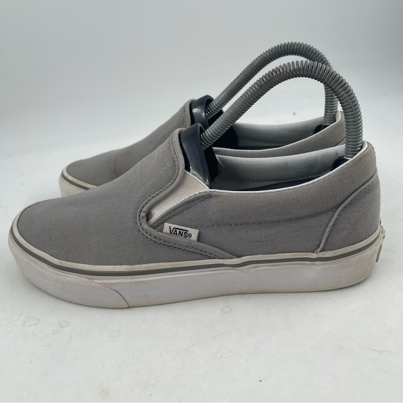 Van’s Unisex Adult Grey Slip-On Canvas Shoes - Size 7.5 Women’s | 6 Men’s - Picture 10 of 11
